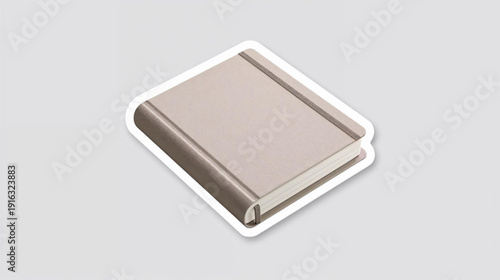 Modern beige journal with elastic closure