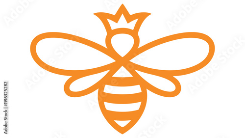 A stylized bee icon with a crown on its back representing royalty or leadership