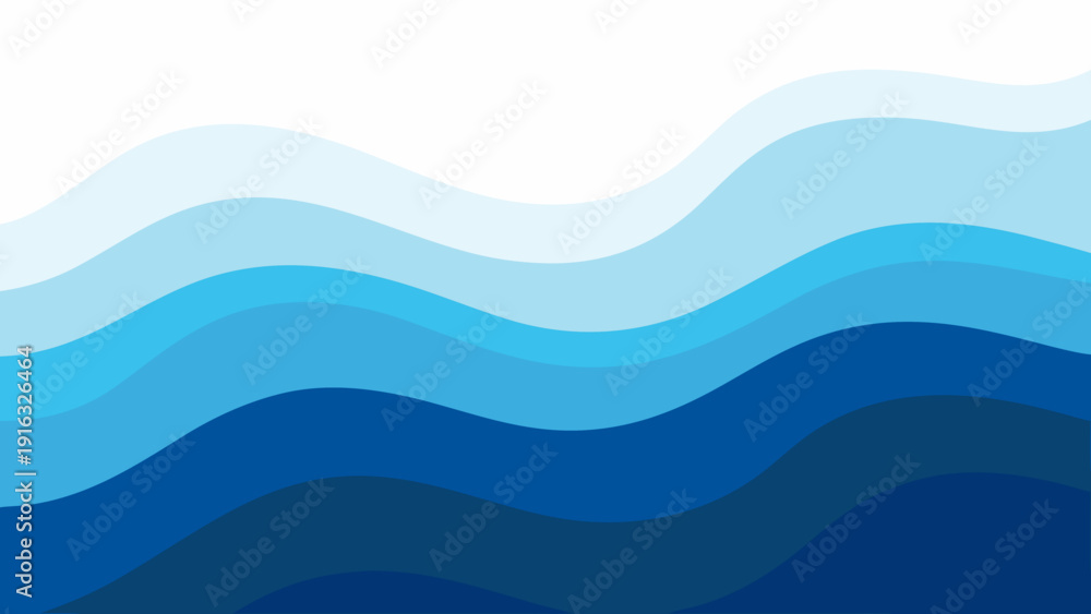 Fototapeta premium Abstract wave pattern with varying shades of blue and white