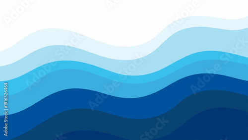Abstract wave pattern with varying shades of blue and white