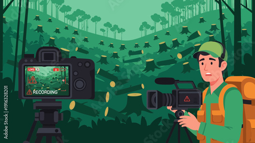 Cameramans Disappointment Deforestation Scene.