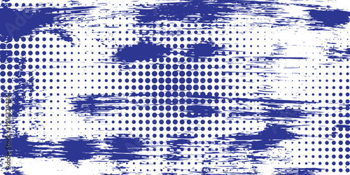 Dots halftone white and blue color pattern gradient grunge texture background. Dots pop art comics sport style vector dots halftone blue and white abstarct background vector illustration