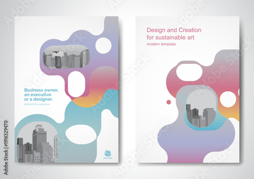 Template vector design for Brochure, AnnualReport, Magazine, Poster, Corporate Presentation, Portfolio, Flyer, infographic, layout modern size A4, Front and back, Easy to use and edit.