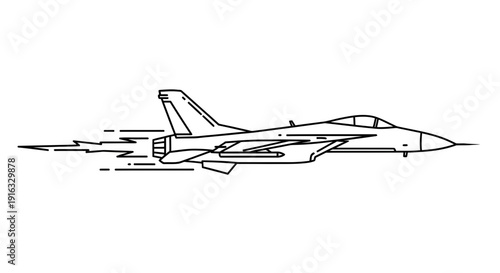 Fast Fighter Jet Flying, Speed Lines, Military Aircraft, Jet Engine Exhaust