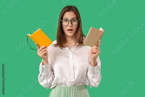 Shocked young woman with no...