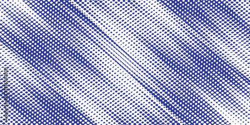 Dots halftone white and blue color pattern gradient grunge texture background. Dots pop art comics sport style vector dots halftone blue and white abstarct background vector illustration