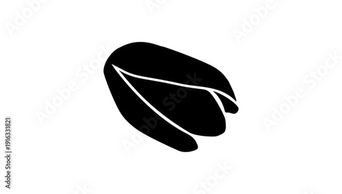 pistachio symbol, black isolated silhouette