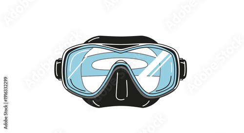 Diving Mask Icon - Scuba Gear for Underwater Exploration and Snorkeling