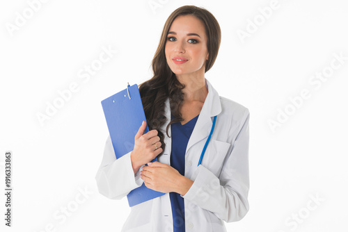 doctor woman isolated on white