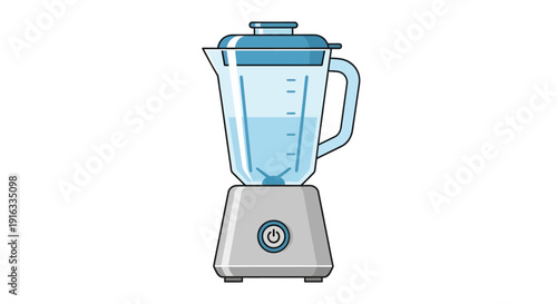 Flat vector icon of a household blender, isolated single object, minimal flat vector style, clean lines, soft color palette
