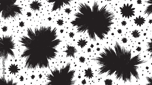 Abstract scattered stars pattern vector illustration.