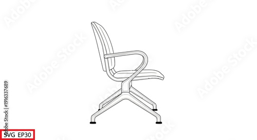 Modern Office Chair with Sleek Design and Ergonomic Support