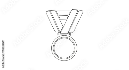 Medal Award Icon, Winner Symbol, First Place Trophy, Gold Star Achievement, Champion Emblem
