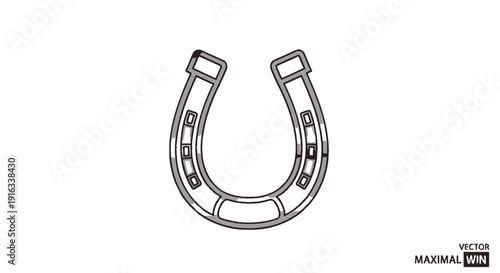 Lucky Horseshoe Icon Vector Illustration