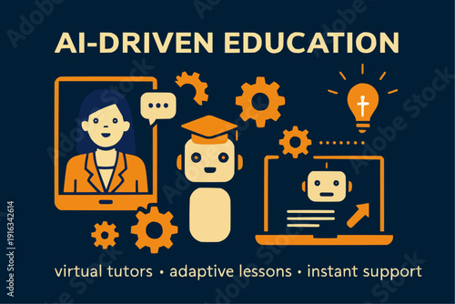 Artificial Intelligence in Education Technology Concept
