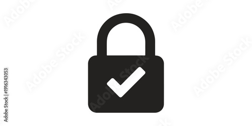 Isolated metal padlock with key on a white background representing a secure web icon for internet safety and data protection