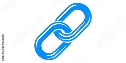 A 3d blue paper clip icon isolated as a metal office tool symbol and sharp vector illustration design for business equipment