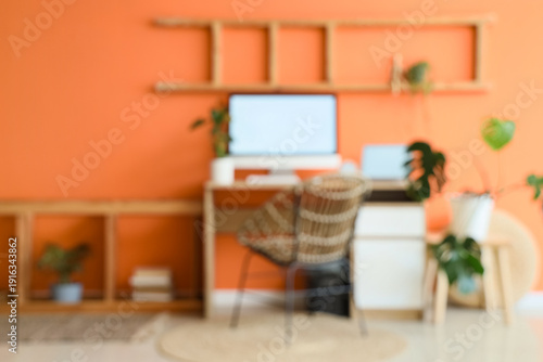 Blurred view of comfortable...