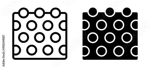 Bubble wrap icons pack. vector illustrations designs