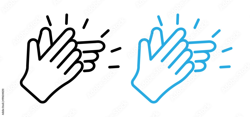 Obraz premium Clapping hands icons pack. vector illustrations designs