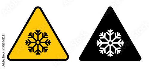 Cold warning signs pack. vector illustrations designs