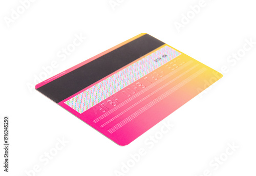 Flying colorful credit card...