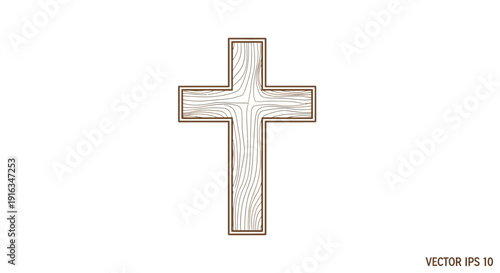 Wooden Christian Cross, Religious Symbol, Faith and Spirituality
