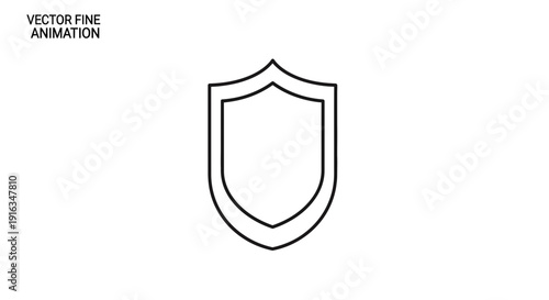 Shield Icon, Security Symbol, Protection Emblem, Vector Graphic