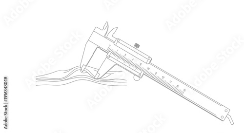 Precision Measurement with Calipers on a Flexible Material