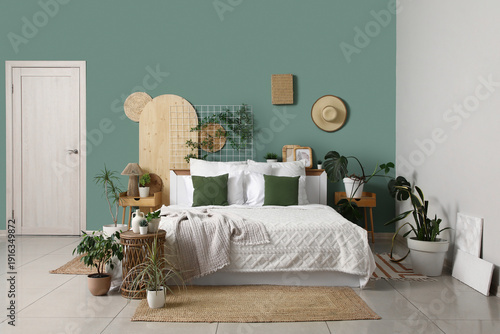 Big comfortable bed, tables...