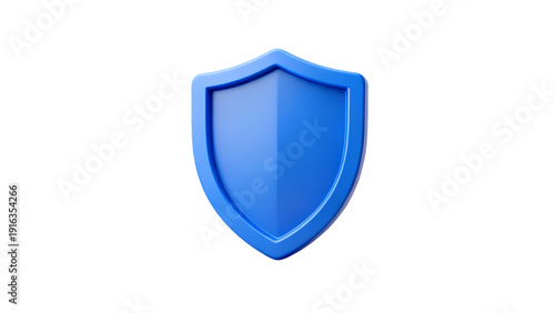 Free Download 3D Blue Shield Protection Icon Isolated on Transparent Background - GFXLoad