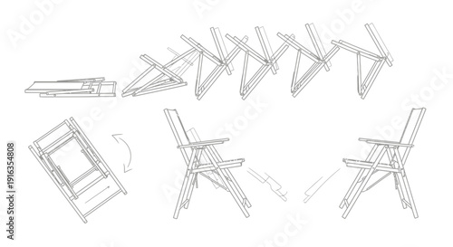 Folding Chair Assembly and Disassembly Sequence: Step-by-Step Visual Guide