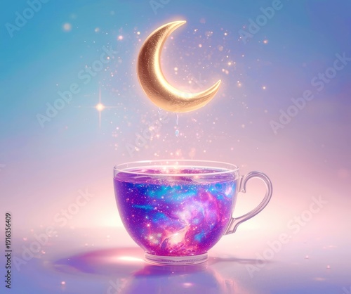 Wallpaper Mural A cup with a gold moon on top of it Torontodigital.ca