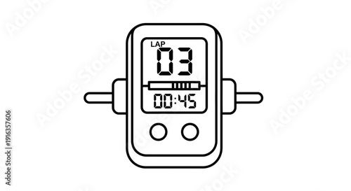 Digital Stopwatch Timer Device for Sports and Fitness Tracking