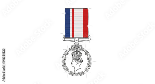British Military Medal with Ribbon, King George VI Portrait
