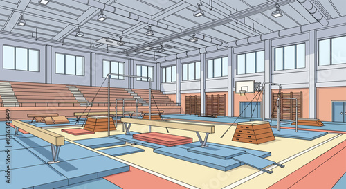 Business concept illustration of a woman taking notes next to a laptop screen displaying Payment Accounting text, with money and coins nearby.