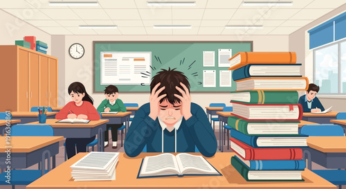 Conceptual flat design illustration for Pay Per Click advertising showing a professional woman with a tablet near a computer and growth graphs.