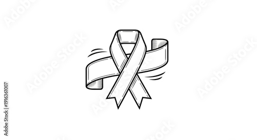 Awareness Ribbon Symbol, Cancer Support, Solidarity, Hope, Charity, Medical Symbol