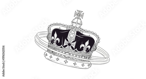 Royal Crown Illustration - Symbol of Power, Royalty, and Authority