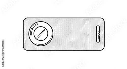 Minimalist Bottle Opener Icon, Simple Line Art Design, Bar Tool Silhouette