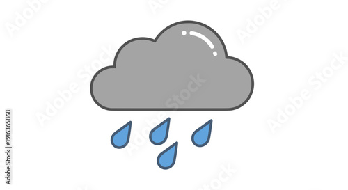 Rain Cloud With Rain Drops 1.