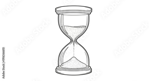 Hourglass Sand Timer Sketch - Time Passing Concept