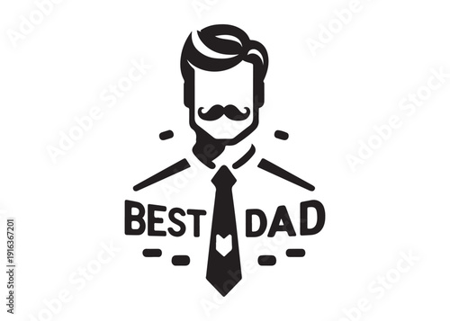 best dad logo silhouette vector, fatherhood silhouette vector illustration, father and son logo silhouette, gentleman logo silhouette, happy fathers day logo vector silhouette on white background