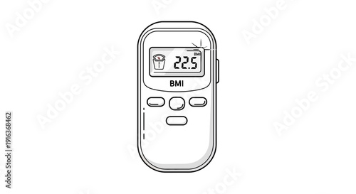 Digital BMI Calculator Device with Display Showing 22.5 and Icon