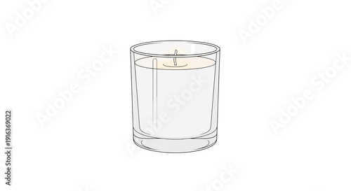 Burning Scented Candle in Glass Jar, Cozy Ambiance, Relaxation, Home Decor
