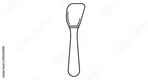 Butter Knife Icon Line Art Isolated on White Background, Kitchen Utensil for Spreading