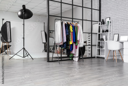 Interior of photo studio wi...