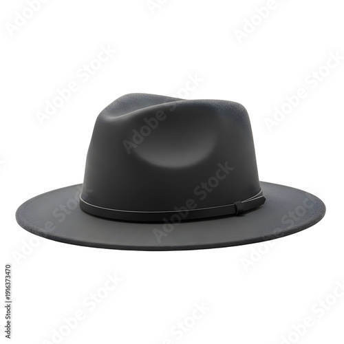 Black hat on a white background viewed from the front