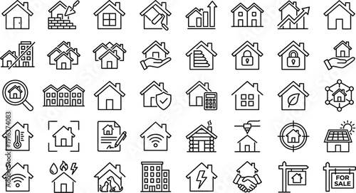 Real Estate icons set