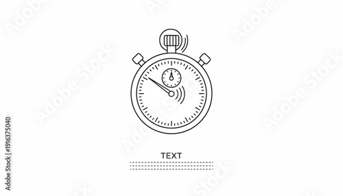 Stopwatch Icon with Sound Waves, Time Measurement, Countdown Timer, Speed, Quickness